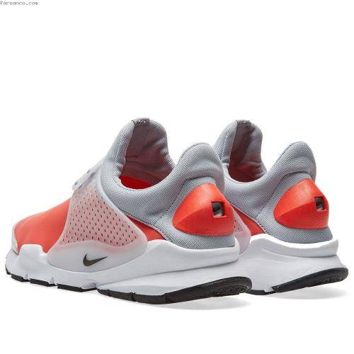 Original Mens NIKE SOCK DART SE (Special Edition) Max Orange/ Wolf Grey 911404 800 UK Size 9 (SA 9)