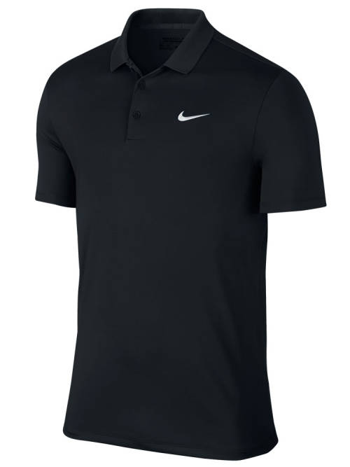 Original Mens Nike Solid LC Polo Golf Black DriFit 749332 010 Size Extra Large