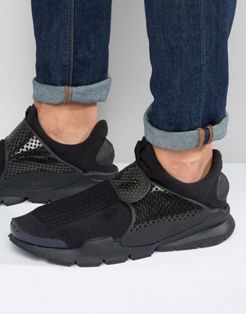 Original Mens NIKE SOCK DART KJCRD Black- Black Volt 819686 001 UK Size 11 (SA 11)