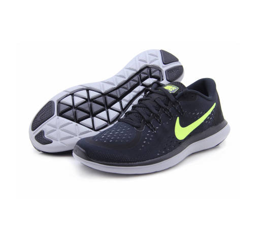 Original Mens Nike Flex 2017 RN Running Black/ Volt/ Wolf-Grey 898457 015 Size UK 11 (SA 11)