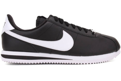 Original Mens NIKE Cortez Basic Leather Black/ White/Silver 819719 012 Size UK 12 (SA 12)
