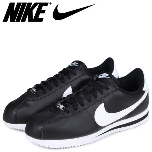 Original Mens NIKE Cortez Basic Leather Black/ White/Silver 819719 012 Size UK 12 (SA 12)