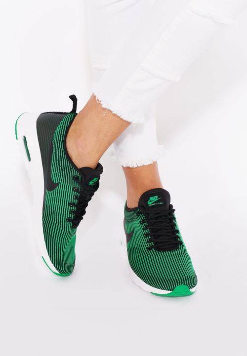 Original Women's NIKE AIR MAX THEA KJCRD Black/ Spring Leaf 718646 005 Size UK 5 (SA 5)