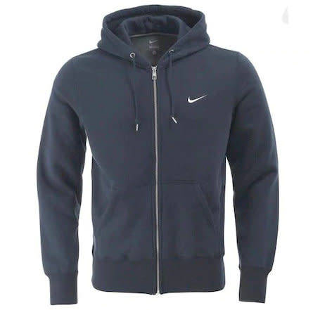 Original Mens Nike Classic Full Zip Hooded Sweatshirt BLUE 813267 473 Size Medium
