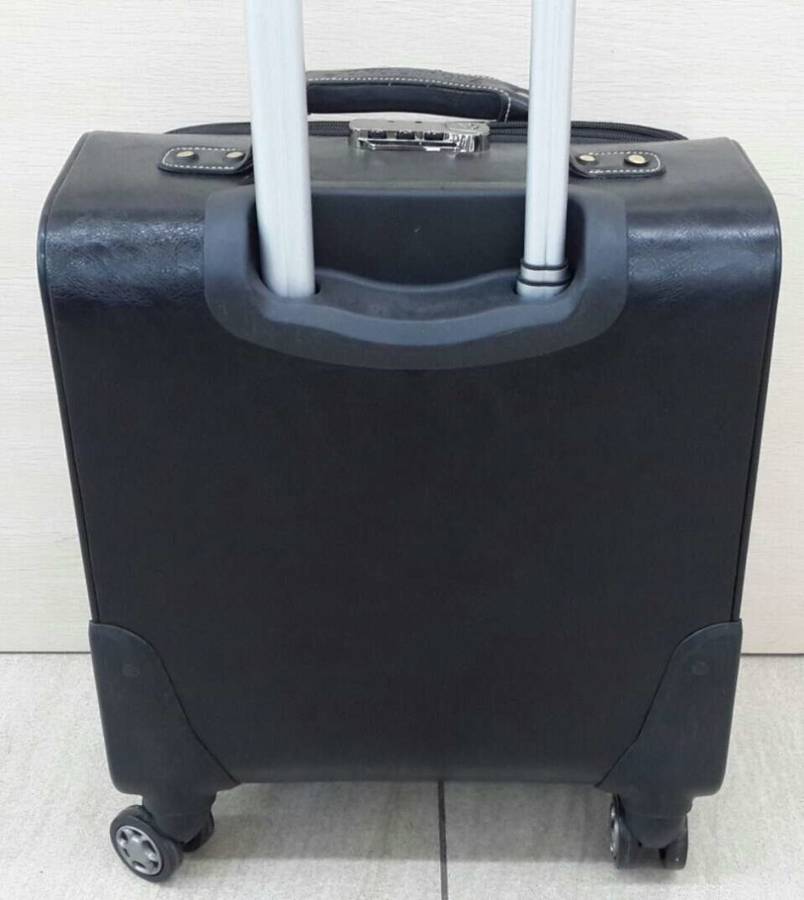 Laptop Travel Trolley Leather Bag with Universal Wheels- Choose from Brown or Black
