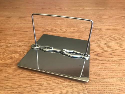 CaRRol BoYeS "Breaststroke" Serviette Holder Pewter and stainless Steel