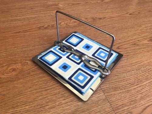 CaRRol BoYeS "Breaststroke" Serviette Holder Pewter and stainless Steel