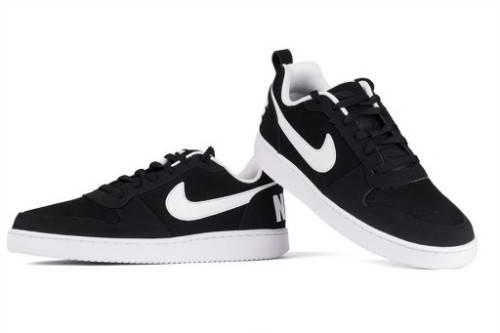 Original Mens Nike Court Borough LOW 838937 010 BLACK/ WHITE Size UK 11 (SA 11)