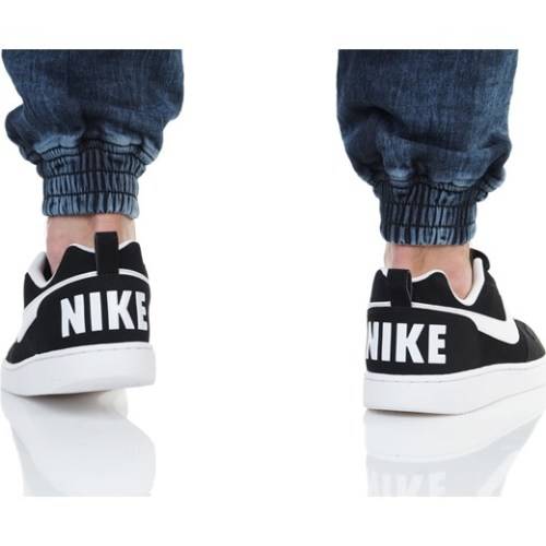 Original Mens Nike Court Borough LOW 838937 010 BLACK/ WHITE Size UK 11 (SA 11)
