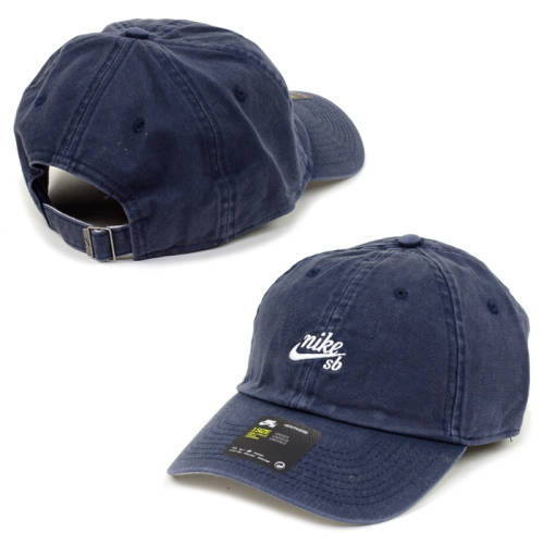 Original UNISEX Nike Adult SB Heritage 86 Washed Denim Skateboarding Strapback Cap One Size fits all