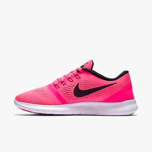Original Women's Nike FREE RN Pink Blast/ Black Fire 831509 600 Size UK 4.5 (SA 4.5)