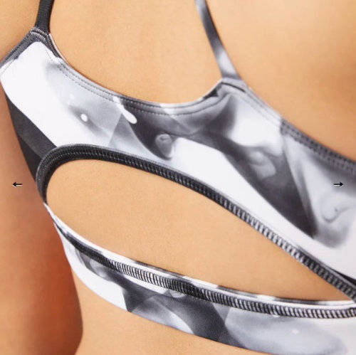 Original Womens Reebok WORKOUT READY TRI BACK PRINTED SPORTS BRA Size Medium