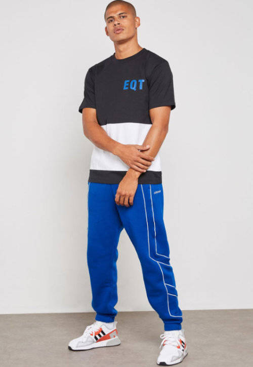 Original Men's adidas EQT Outline Track Pants Blue DJ1727 Size Extra Large