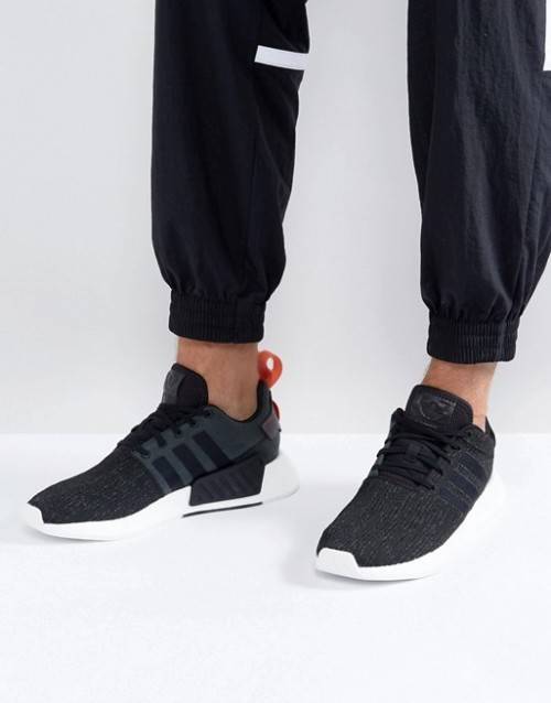 Original Mens adidas NMD_R2 Core Black/Future Harvest CG3384 Size UK 9 (SA 9)