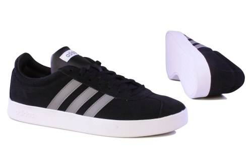 Original Men's adidas VL Court 2.0 Black Skate Boarding B43808 Size UK 6 (SA 6)