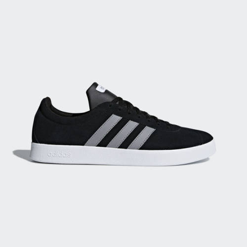 Original Men's adidas VL Court 2.0 Black Skate Boarding B43808 Size UK 6 (SA 6)