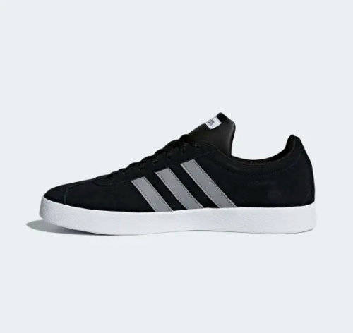 Original Men's adidas VL Court 2.0 Black Skate Boarding B43808 Size UK 6 (SA 6)