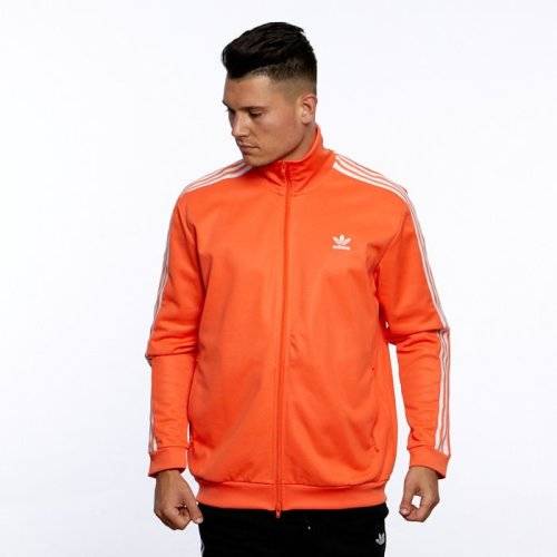 Original Men's adidas Beckenbauer Track Top Europe Training Jacket True Orange CL0283 Size XL