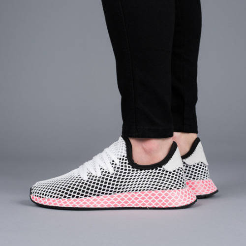 Original Women's adidas Deerupt Runner Core Black/ White CQ2909 Size UK 7 (SA 7)