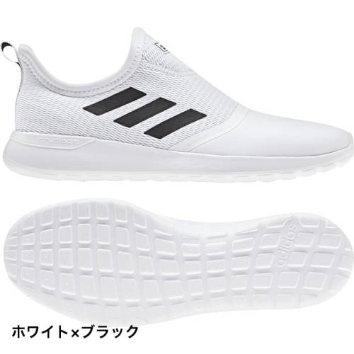 Original Men's adidas NEO Lite Racer SlipOn White/ Black F36665 Size UK 12 (SA 12)