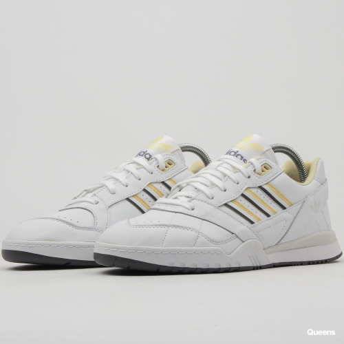 Original Mens adidas A.R Trainers White/Yellow BD7840 Size UK 9 (SA 9)