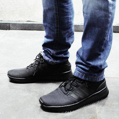 Original Men's adidas NEO Cloudfoam Ultimate Black BC0018 Size UK 7 (SA 7)