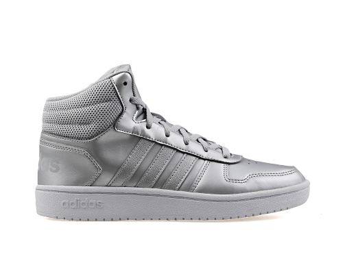 Original Women's adidas Hoops 2.0 Mid Silver EE7857 Size UK 6 (SA 6)