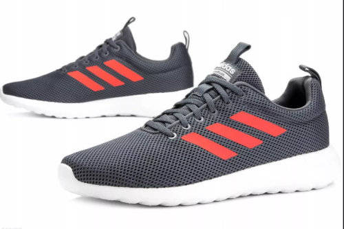 Original Men's adidas Lite Racer CLN Grey /Orange F34496 Size UK 9 (SA 9)