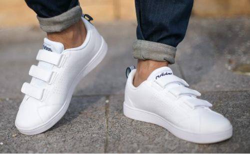 Original Men's adidas VS Advantage Clean Shoes All White AW5211 Size UK 8 (SA 8)