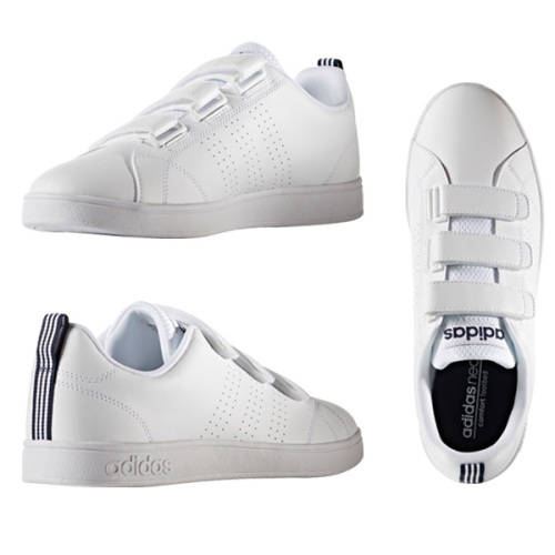 Original Men's adidas VS Advantage Clean Shoes All White AW5211 Size UK 8 (SA 8)