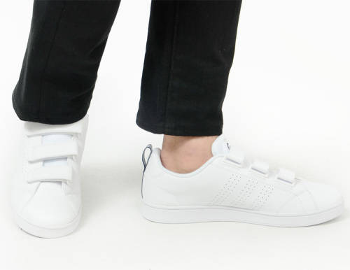 Original Men's adidas VS Advantage Clean Shoes All White AW5211 Size UK 8 (SA 8)