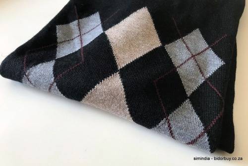 Original Mens PRINGLE Archie Argyle Round Neck knit Black Tailor Fit Size Extra Large