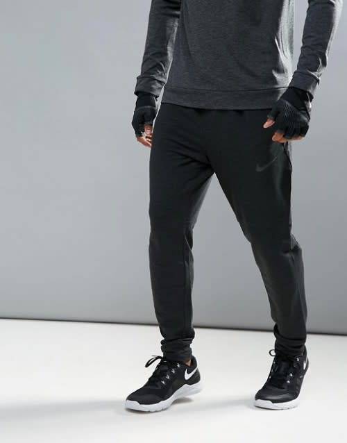 Original NIKE MEN'S DRI-FIT LIGHTWEIGHT TRAINING CUFFED PANTS Anthracite 933439 011 Size Large