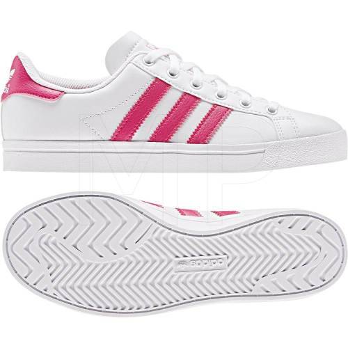 Original Women's adidas Coast Star White/Pink EE7464 Size UK 5 (SA 5)