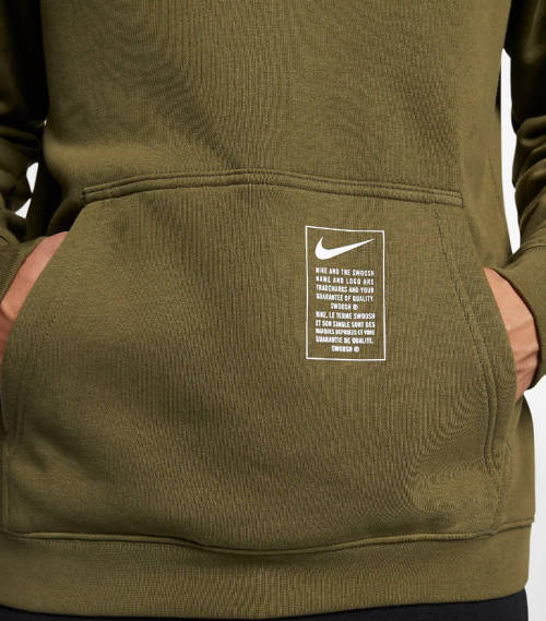 Original Mens Nike Sportswear Club Pullover Warm Hoodie Olive Green CQ4884 395 Size Large