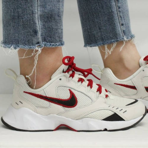 Original Women's NIKE Air Heights Sail/Phantom/Gym Red/Black CI0603 104 Size UK 5 (SA 5)