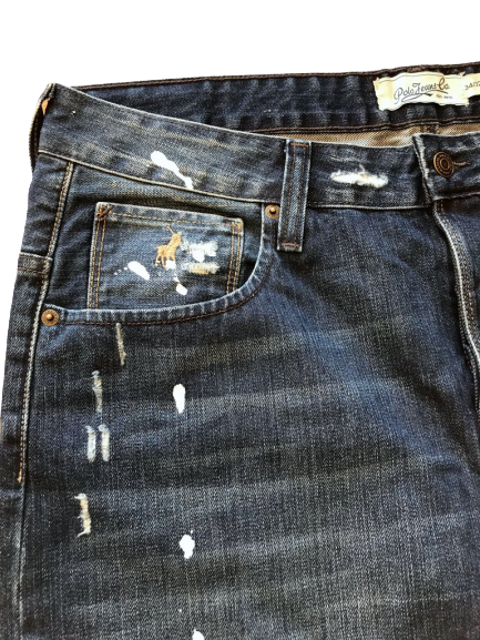 Original Mens POLO JEANS W34 L32 Regular Straight 100% Cotton