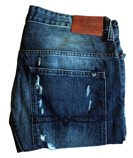 Original Mens POLO JEANS W34 L32 Regular Straight 100% Cotton