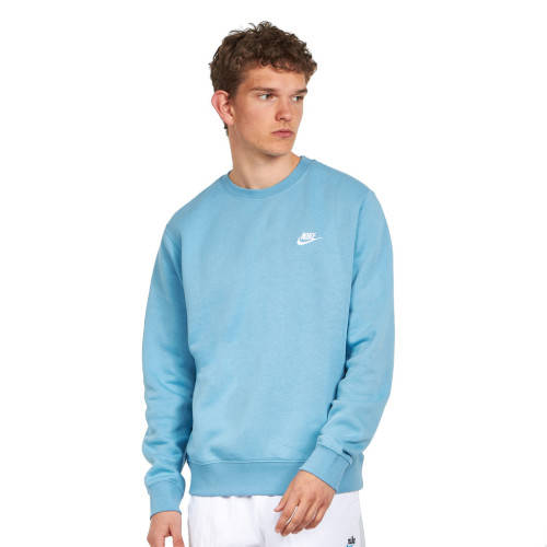 Original Mens NIKE Sportswear Club Crew Sweatshirt Fleece Blue BV2662 424 Size Medium
