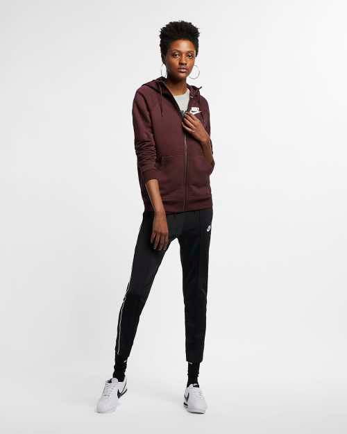 Original NIKE Womens Sportswear Rally Full-Zip Hoodie Burgundy CI1179 652 Size Medium