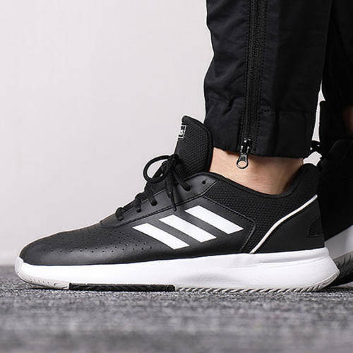 Original Mens adidas COURTSMASH Core Black/ Grey Two F36717 Size UK 8 (SA 8)