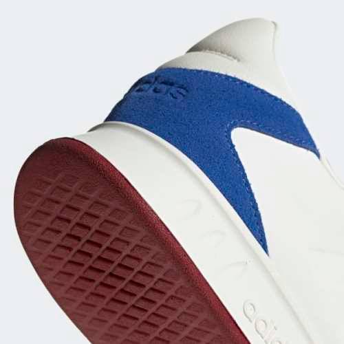 Original Mens adidas NETPOINT Cloud White/ Blue EE9812 Size UK 10 (SA 10)
