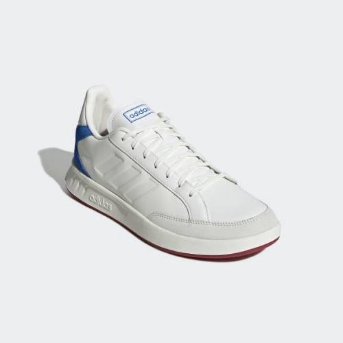Original Mens adidas NETPOINT Cloud White/ Blue EE9812 Size UK 10 (SA 10)