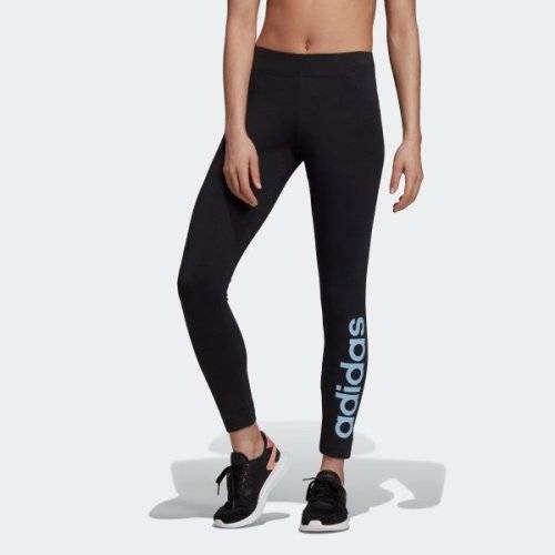 Original Women's adidas ESSENTIALS LINEAR TIGHTS Black FM7575 Size Large