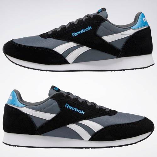 Original Reebok Mens ROYAL CLASSIC JOGGER 2.0 Grey/ Black/White DV6562 Size UK 9 (SA 9)
