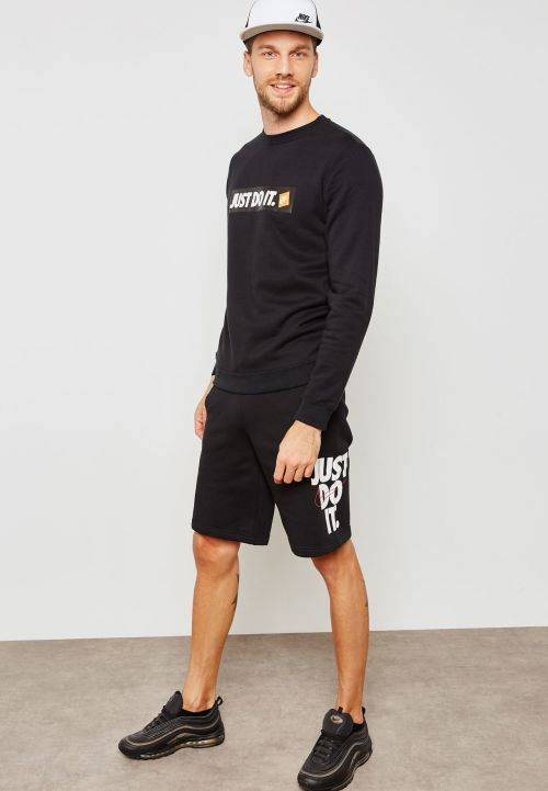 Original Mens Nike HBR Just Do It Shorts Black AQ7987 010 Size Extra Large