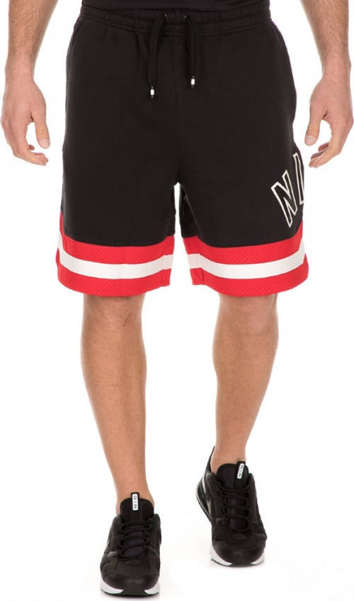 NIKE Men's AIR SHORTS Fleece Loose Fit UNIVERSITY RED/ Black AR1829 010 Size Medium