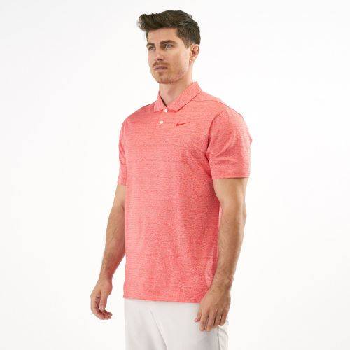 Original Mens Nike Dri Fit Vapor Heather Golf Polo 2019 Habanero Red/Pure AT8870 634 Size Large