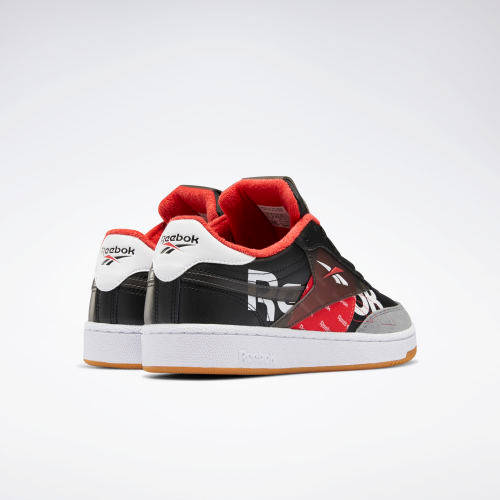 Reebok Men's CLUB C 85 MU Black/ Cold Grey/ Red EH0139 Size UK 8 (SA 8)