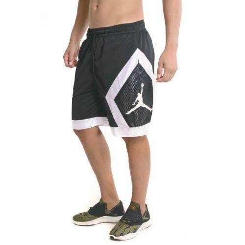 NIKE Mens JORDAN JUMPMAN DIAMOND SHORTS Silver/Black AV3206 010 Size Large